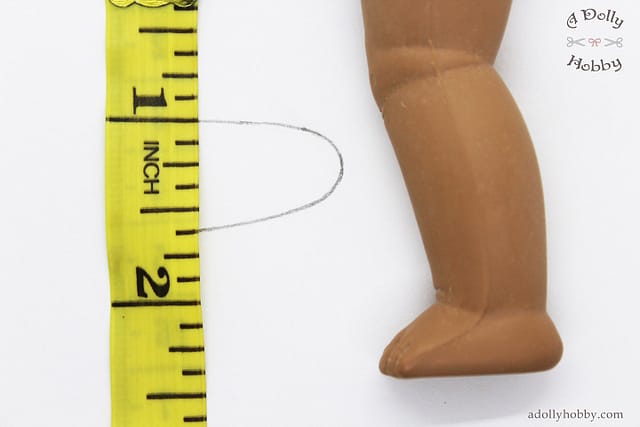 Step 3 - Measure the Width of your Doll's Foot