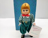 Madame Alexander Tommy Tittlemouse #444 Boy Doll - Storybook Series - Restrung - Vintage 8” Hard Plastic doll Original Box, Brace, Wrist Tag