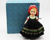 Madame Alexander – Finland #561 – International Series – Restrung - Vintage Doll w/ Box & Stand at A Dolly Hobby (Doll A)