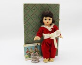 Madame Alexander – Bent Knee Red Boy #740 – Storybook Series – Restrung - Vintage Doll w/ Box & Tag at A Dolly Hobby (Doll B)