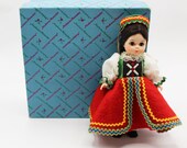 Madame Alexander – Czechoslovakia #564 – International Series – Restrung - Vintage Doll w/ Box & Stand at A Dolly Hobby
