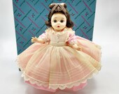 Madame Alexander - Kins – Bent Knee Beth #7812 – Little Women – Restrung - Vintage 8" Plastic Doll w/ Original Box & Brace - ALEX - 1973