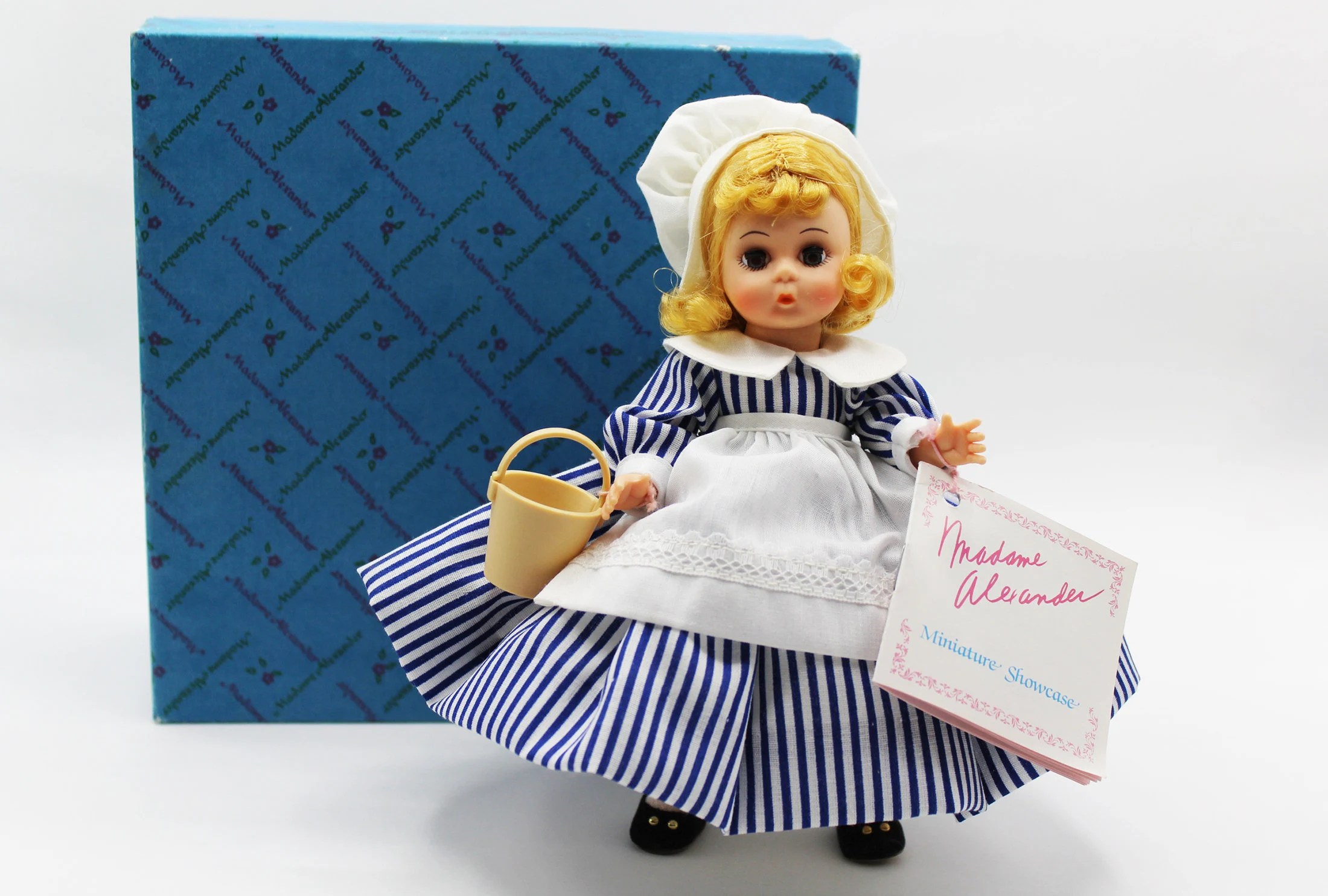 Madame Alexander – Little Maid Doll #423 – Storybook Series – Restrung - Vintage Doll w/ Box & Tag at A Dolly Hobby (Doll A)