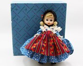 Madame Alexander – Germany #563 – International Series – Restrung - Vintage Doll w/ Box & Stand at A Dolly Hobby